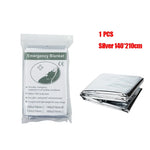Emergency Thermal Poncho Blanket Lightweight Water-Resistant Windproof Sunshade Reusable First Aid Mat Pad Cover