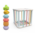 Baby Montessori Shape Sorter Cube, Colourful Blocks Sorting Game