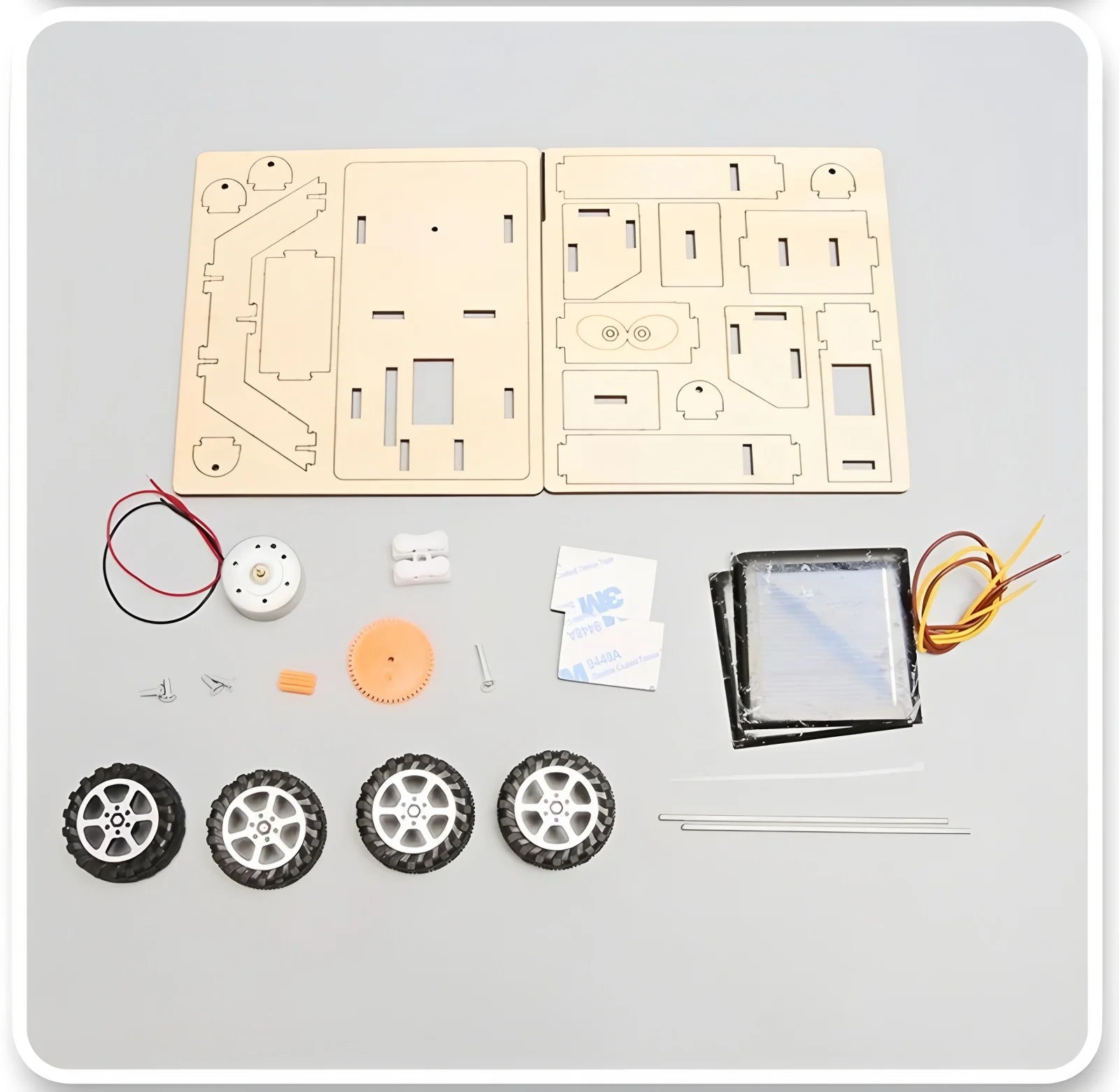 Solar Car Lunar Exploration Vehicle Children's Diy Hand-Assembled Model