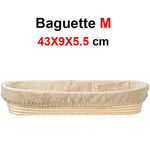 KeMorii Natural Rattan Bread Proofing Basket Handmade Rattan Wicker Baking Bowl Dough Fermentation Sourdough Banneton Bread Basket