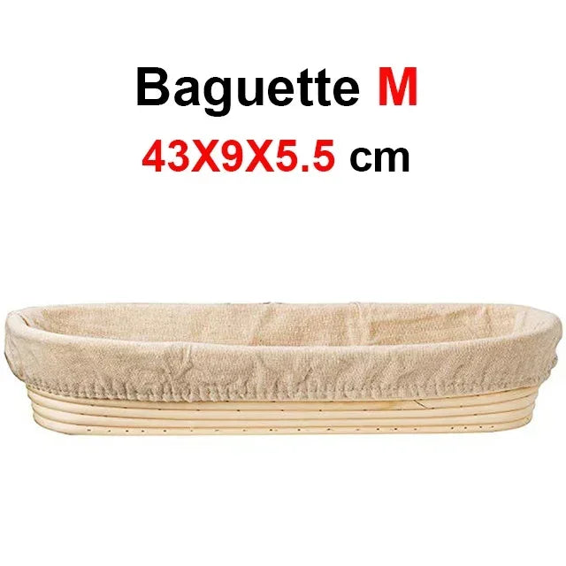 KeMorii Natural Rattan Bread Proofing Basket Handmade Rattan Wicker Baking Bowl Dough Fermentation Sourdough Banneton Bread Basket