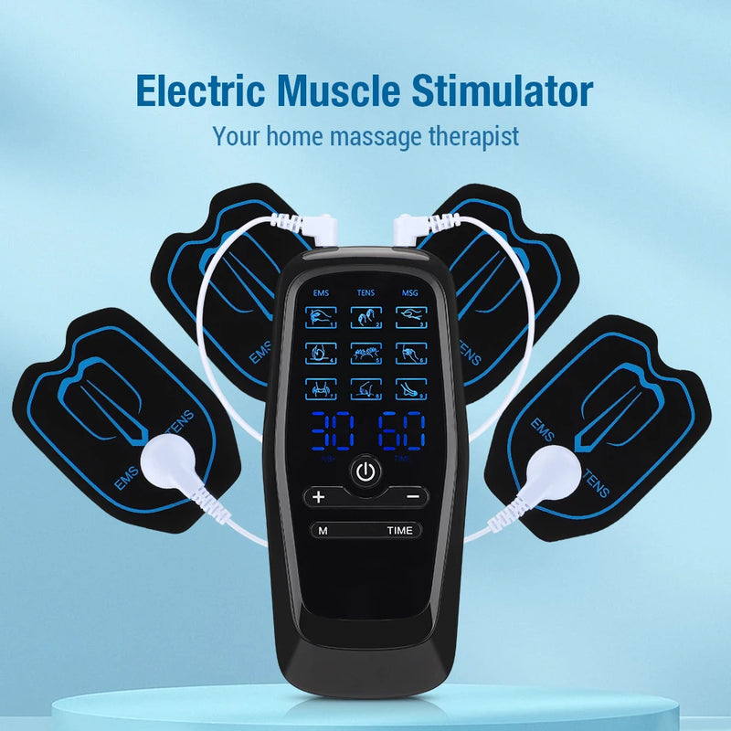 EMS Tens Muscle Stimulator Electric Full Body Massager 9 Modes 30 Levels Digital Pulse Physical Therapy Simulate Back Massage