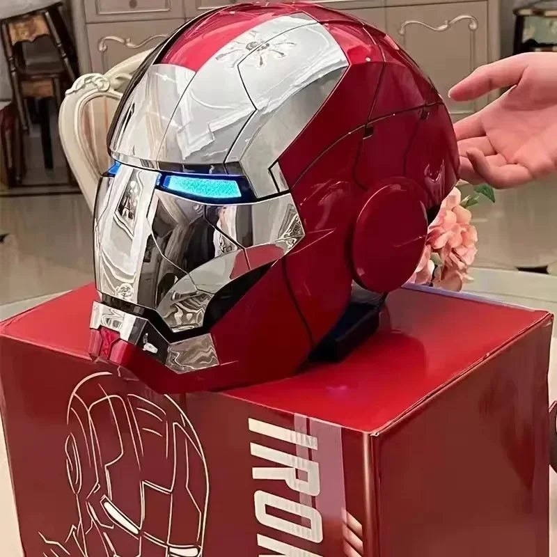 1:1 Iron Man MK5 Helmet – Wearable & Transformable Electronic Helmet, Voice-Activated Opening & Closing, Cosplay Costume Prop, Collectible Decoration & Gift