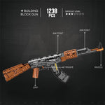 Lego STYLE Toy AK47 Assault Rifle Model Building Blocks Military Army Weapon