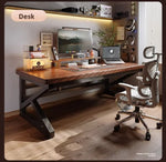 Dimart Computer Desk Thick Top Large Office Desk with Heavy Duty mm K-Shape Metal Frame for Home Office Gaming Easy Assembly Work-station