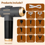 11-IN-1 Electric Massage Gun 99 Level Powerful Fascia Gun High-Frequency Vibration Body Massage Gun Arms Leg Muscle masajeador