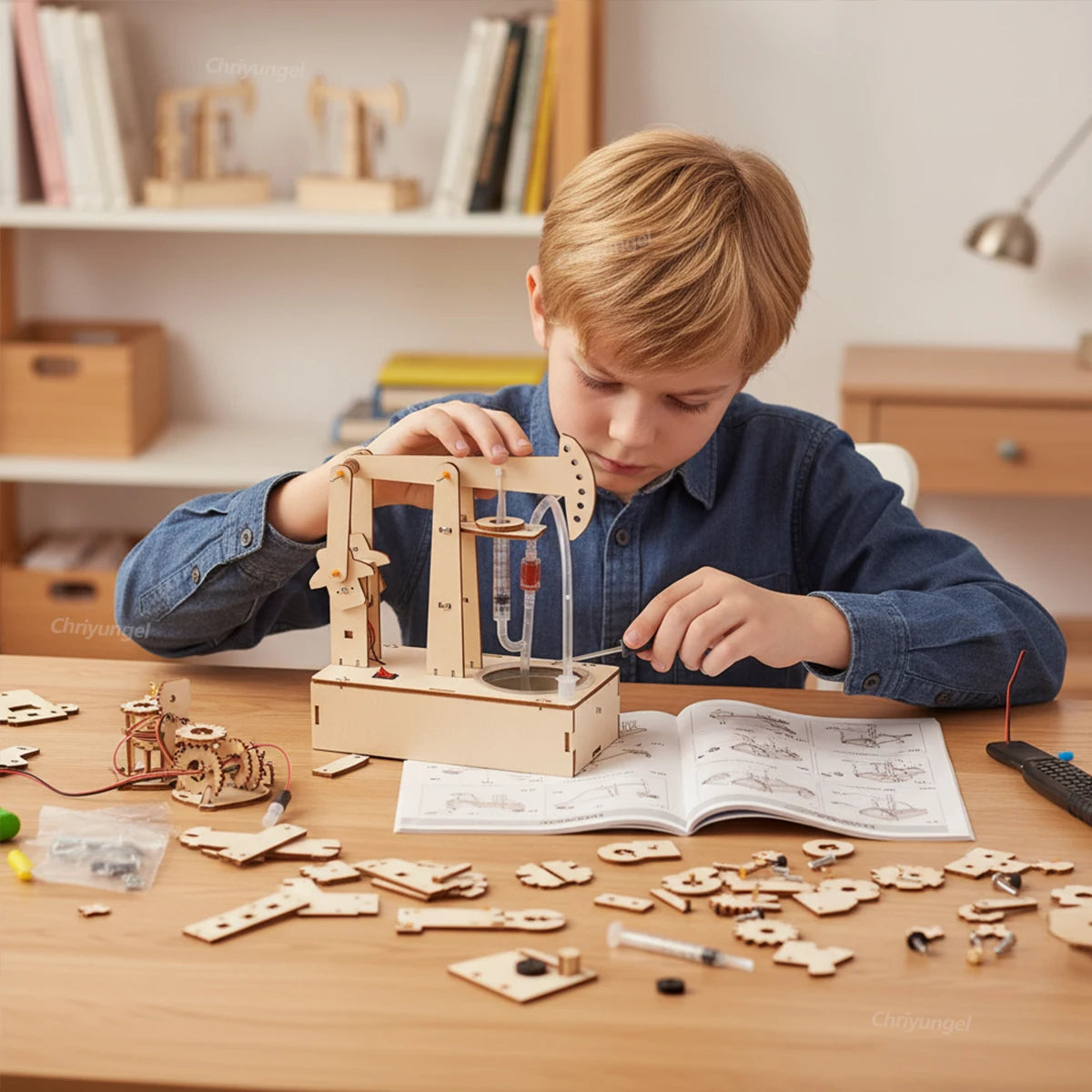 Kids STEM Toys DIY Pumping Unit Model Kit