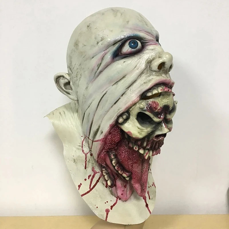 Realistic Scary Zombie Mask – Creepy Horror Face Mask for Adults, Halloween Costume Prop, Zombie Cosplay & Carnival Party Accessory