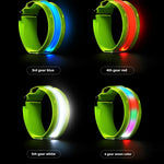 Night Running Armband LED Light Outdoor Sports USB Rechargeable Safety Belt Arm Leg Warning Wristband Cycling Bike Bicycle Light