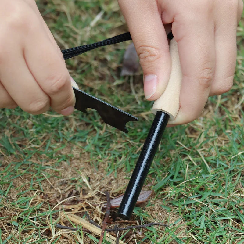 Bear Grylls Survival Fire Starter Magnesium Flint Rod, Portable Emergency Firesteel Kit
