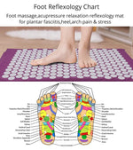 Acupressure Mat Sensi Massage Mat Pillow Set  applicator for Neck Foot Yoga Mat with Needle Back Cushion