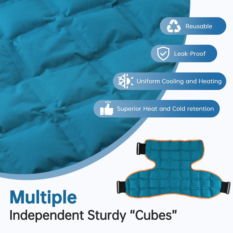 Large Ice Pack For Back/Waist/Knee/Shoulder Reusable Hot And Cold Compress Gel Pad Sports Injury Care Swelling Bruise Ice Wrap
