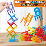 Chair Stacking Toy Set, Stacking Chairs, Parent-Child Gathering Interactive