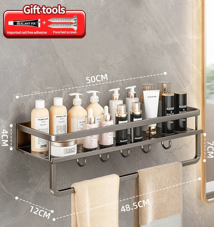 Bahee bathroom rack bathroom shelf toilet space aluminium hanging rack bathroom organizer hang on the wall