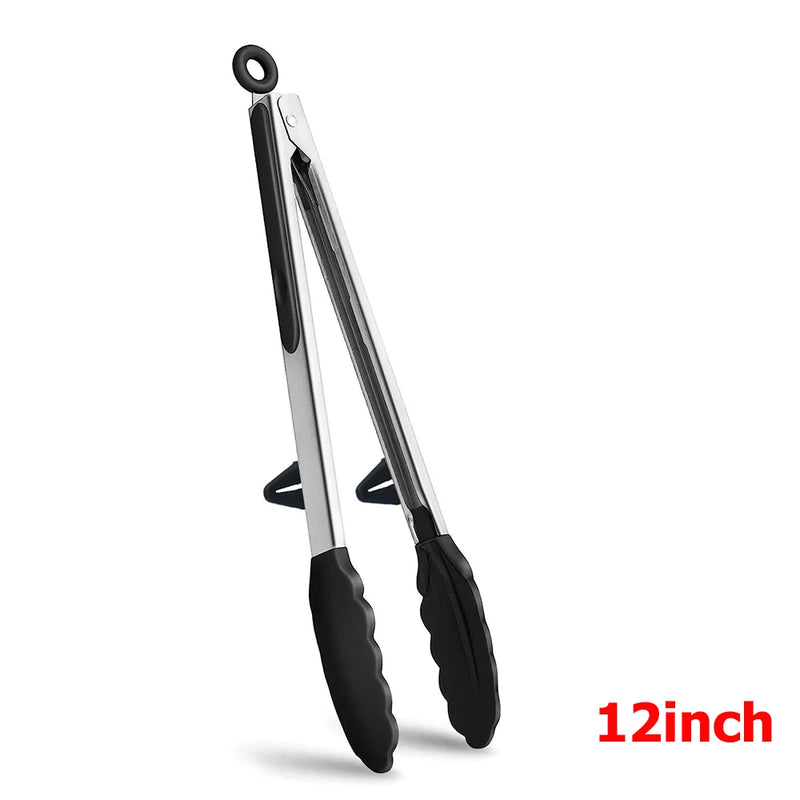 east Essentials Kitchen Tongs Silicone Food Tongs Non Stick Cooking Serving Tongs For BBQ Salad Steak Pasta Spaghetti Noodles