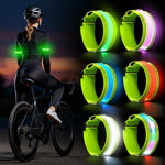 Night Running Armband LED Light Outdoor Sports USB Rechargeable Safety Belt Arm Leg Warning Wristband Cycling Bike Bicycle Light