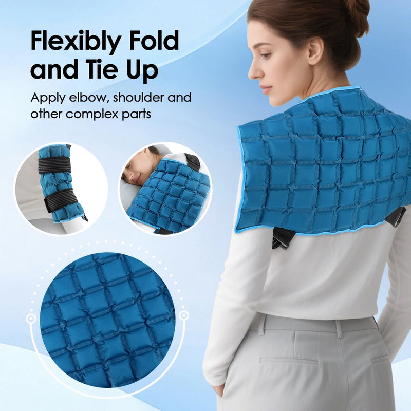 Large Ice Pack For Back/Waist/Knee/Shoulder Reusable Hot And Cold Compress Gel Pad Sports Injury Care Swelling Bruise Ice Wrap