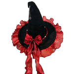 Gothic Lolita Witch Hat – Satin Bow, Lace & Star Pendant Bendable Masquerade Costume Hat for Women, Halloween Party & Cosplay