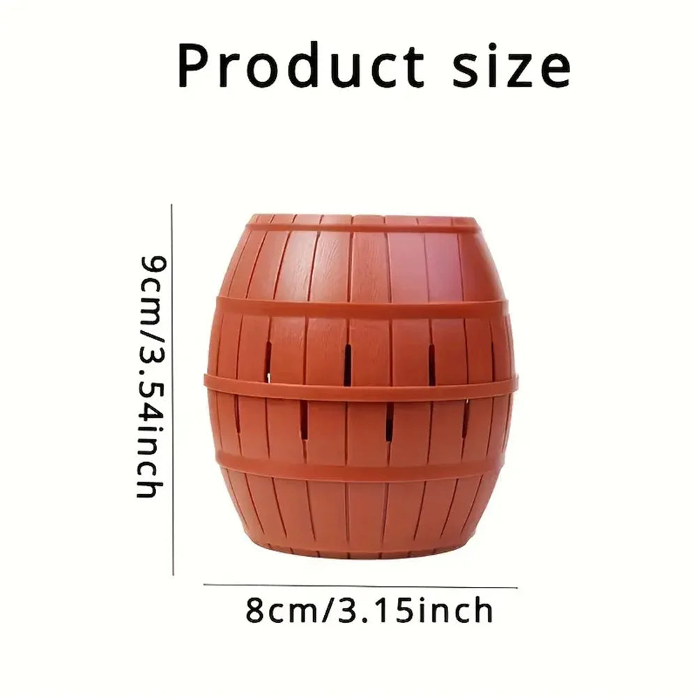 Pirate Barrel Game Interactive Pop-Up Pirate Toy Bucket with Swords Puzzle Action Game