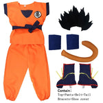 NEW Goku Cosplay Costume for Kids & Adults – Son Goku Super Saiyan Training Suit with Wig, Party Outfit
