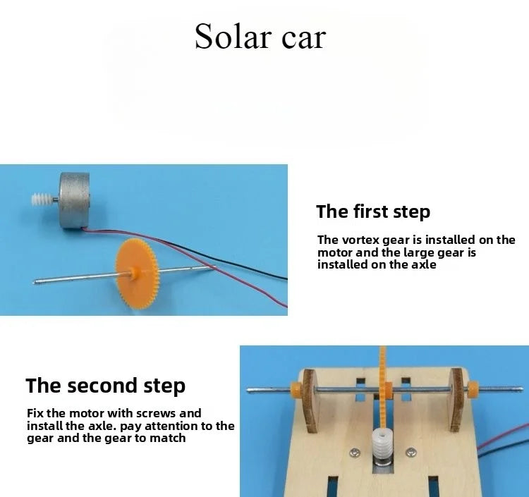 Solar Car Lunar Exploration Vehicle Children's Diy Hand-Assembled Model
