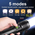 Gondiah Camping Powerful 2*300W LED Flashlight 8500000LM
