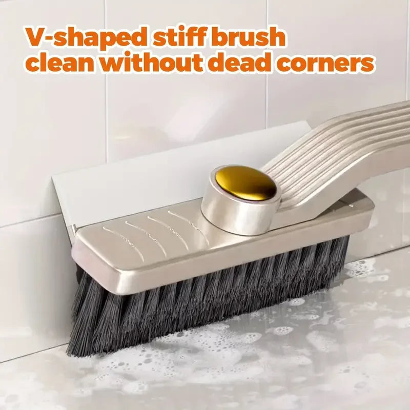east Essentials Multi-Purpose Tile Cleaning Brush, 360° Rotating Hard Bristle Scrubber for Bathroom & Kitchen Floors and Walls