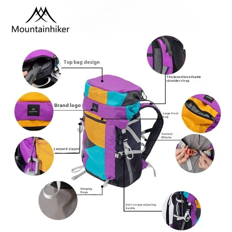 MOUNTAINHIKER Outdoor Camping Backpack, Mountaineering Bag Multifunctional
