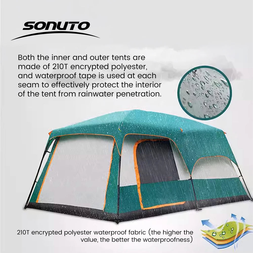 SONUTO Heavy Duty Large Camping Tent