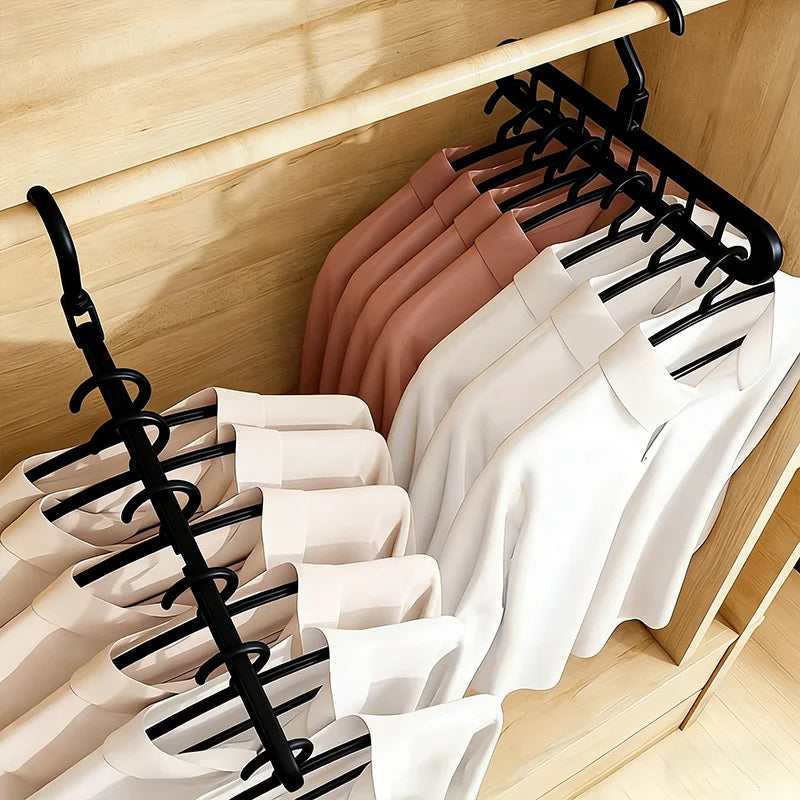9-Hole Clothes Hanger Organizer Wardrobe Space Saving Storage Hanger for Clothes Folding Magic Hangers Closet Drying Racks Home