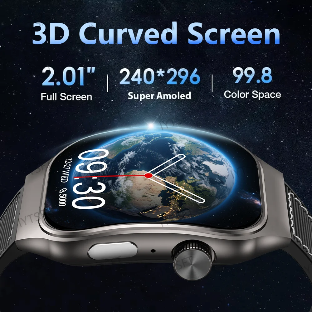 LAXASFIT 2.01 Inch Curved Screen Smart Watch