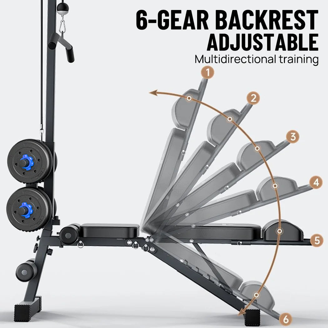 PORIYA 9 in 1 Foldable Adjustable Weight Bench Fitness Bench Adjustable Bench Gym