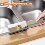 east Essentials Multi-Purpose Tile Cleaning Brush, 360° Rotating Hard Bristle Scrubber for Bathroom & Kitchen Floors and Walls