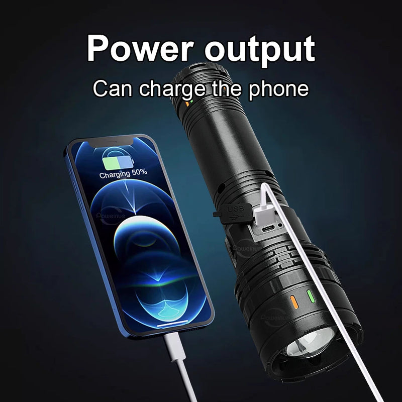 Gondiah Camping 998000000LM Ultra Powerful LED Flashlight, 2000W