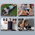 PORIYA 20kg 40kg Dumbbell Set Adjustable Barbell Kettlebell Home Gym Fitness