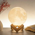 east Home Planet Lamp Moon Galaxy Night Light Art Painting Graffiti Birthday Gift Bedroom Living Room Decoration (With Stand)