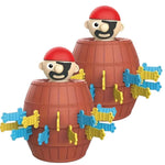 Pirate Barrel Game Interactive Pop-Up Pirate Toy Bucket with Swords Puzzle Action Game