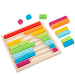Wooden Montessori Teaching Math Toys Colour Fraction & Adding Sticks