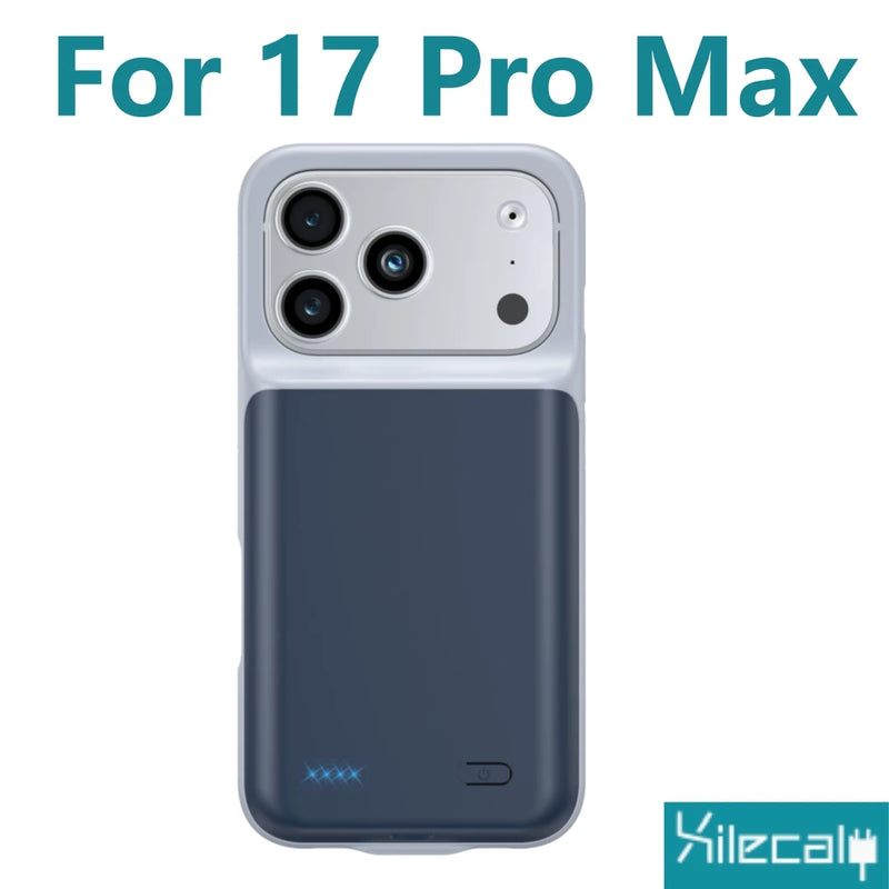 Xilecaly Smart Battery Charger Case For iPhone, Battery Pack Power Bank External Charging Cover For iPhone