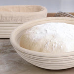KeMorii Natural Rattan Bread Proofing Basket Handmade Rattan Wicker Baking Bowl Dough Fermentation Sourdough Banneton Bread Basket