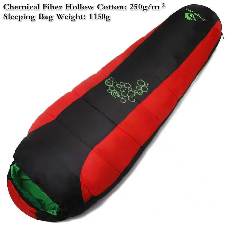 Jungle King Mummy Style Sleeping Bag Thickening Fill Four Holes Cotton Sleeping Bags