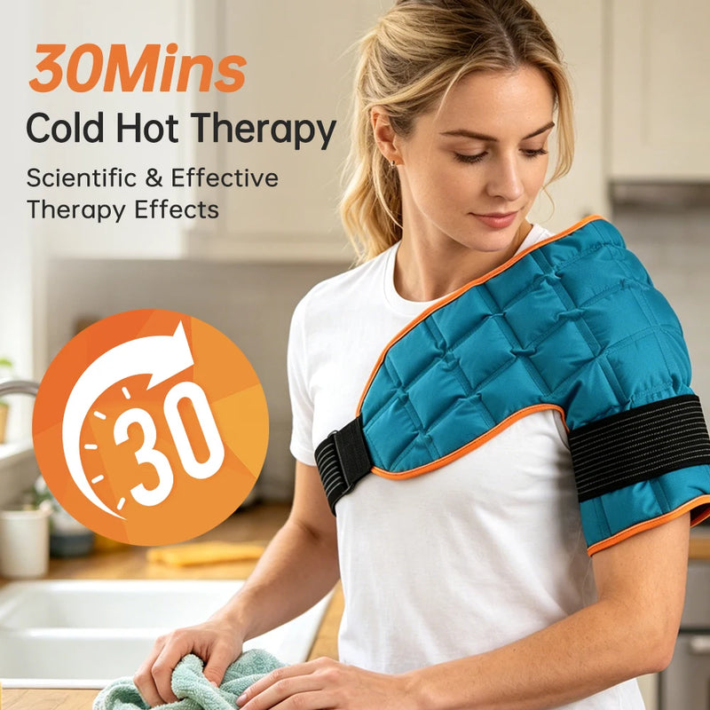 Large Ice Pack For Back/Waist/Knee/Shoulder Reusable Hot And Cold Compress Gel Pad Sports Injury Care Swelling Bruise Ice Wrap
