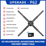 VIGAOT 50cm Wi-Fi Holographic Fan 3D Advertising Machine 576 LED Sign Neon Smart HD Player Support Video Picture Logo Holographic Light