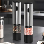 MasterBro Electric Salt and Pepper Grinder Automatic Rechargeable Pepper Mill Shakers External Adjustable Coarseness Kitchen Appliances