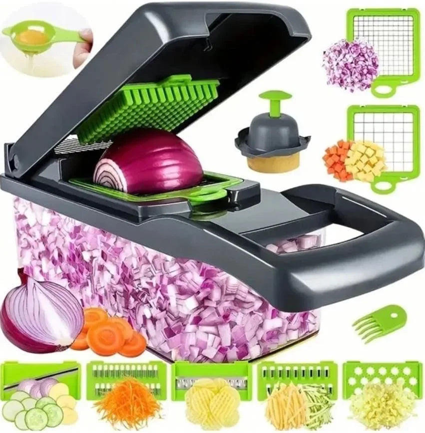 Galavilly Multifunctional Vegetable Chopper Handle Food Grate Food Chopper Vegetable Slicer Dicer Cut 14/16 in 1 Kitchen Items Cocina