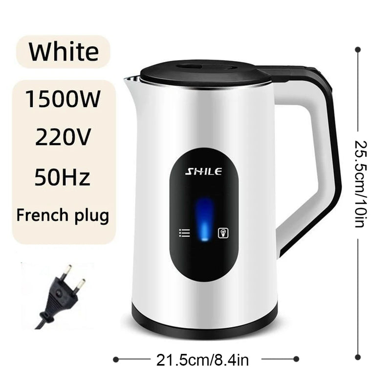 wAvvle 2.2L Stainless Steel Electric Digital Display Large Tea Kettle Auto-Shutoff Thermal Water Kettle 1500W Fast Boil Tea Pot Kettle