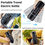 Electric Kettle 12V24V Portable Heating Cup 500ml Travel Heating Touch Screen Intelligent Adjustable Temperature Thermal Cup