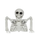 Halloween Skeleton Skull Ornament – Realistic Jointed Bone Prop for Courtyard, Garden & Grass Decorations