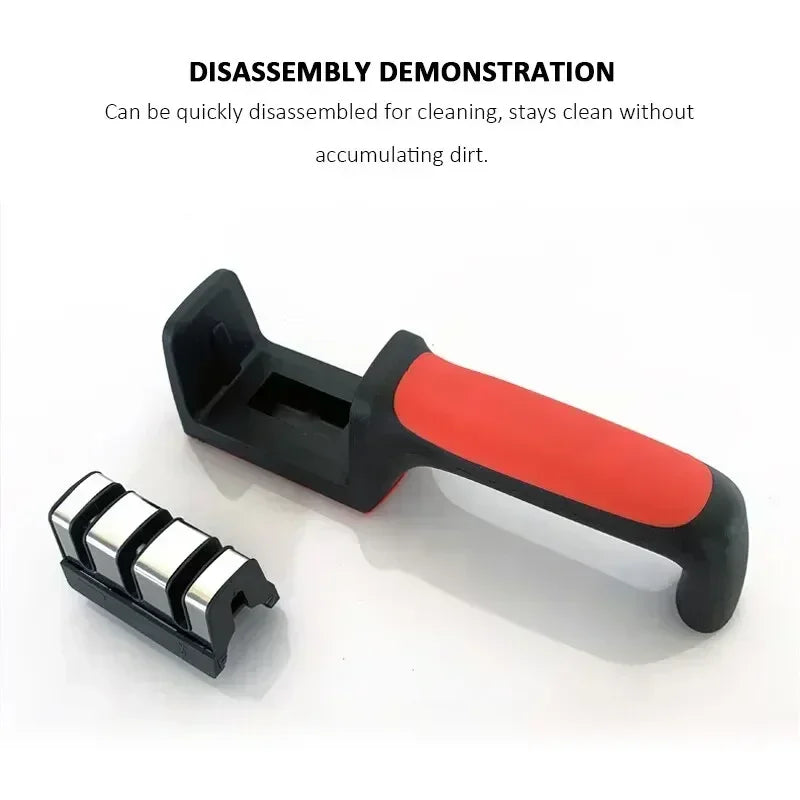 MasterBro 3-Segment Knife Sharpener Knife Sharpeners for Kitchen Knives Stainless Steel Three-Purpose Sharpening Stone for Kitchen Tools