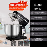 BioloMix Kitchen Food Stand Mixer, Blender, Quiet Motor, Cream Egg Whisk, Whip Dough Kneader, 6-Speed, 1200 W, 6 L